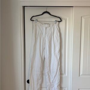 Abercrombie & Fitch White Linen Trousers